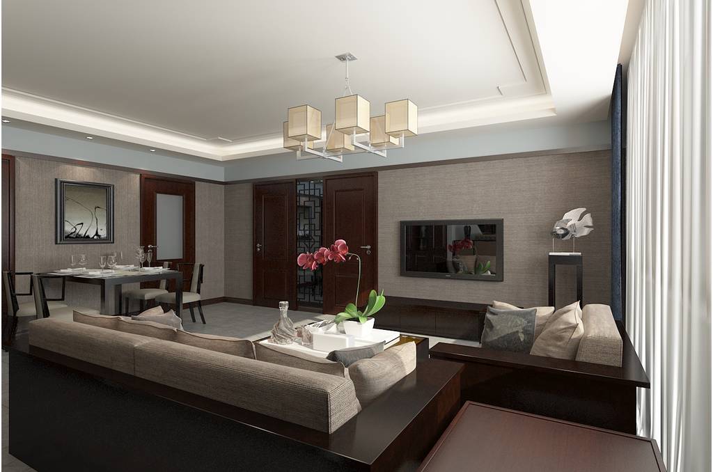 新中式客廳裝修效果圖，這搭配真的是太美了！